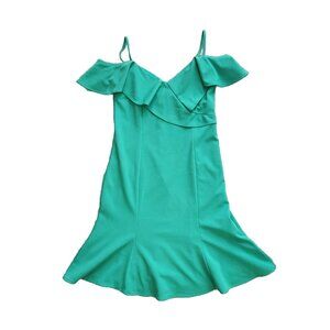 🌿 Marina Cold Shoulder Green Dress 🌿